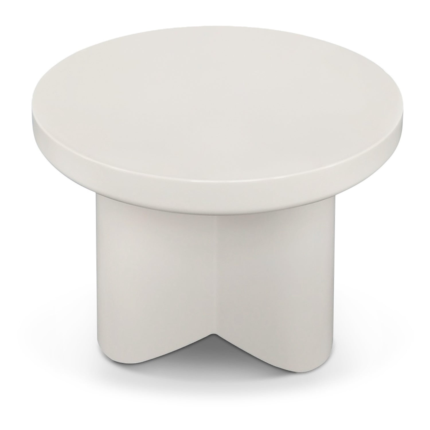 Table d'appoint laquée contemporaine avec finition brillante pour salon