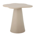 Table d'appoint organique en aluminium avec laque beige, forme inspirée de la nature pour salon