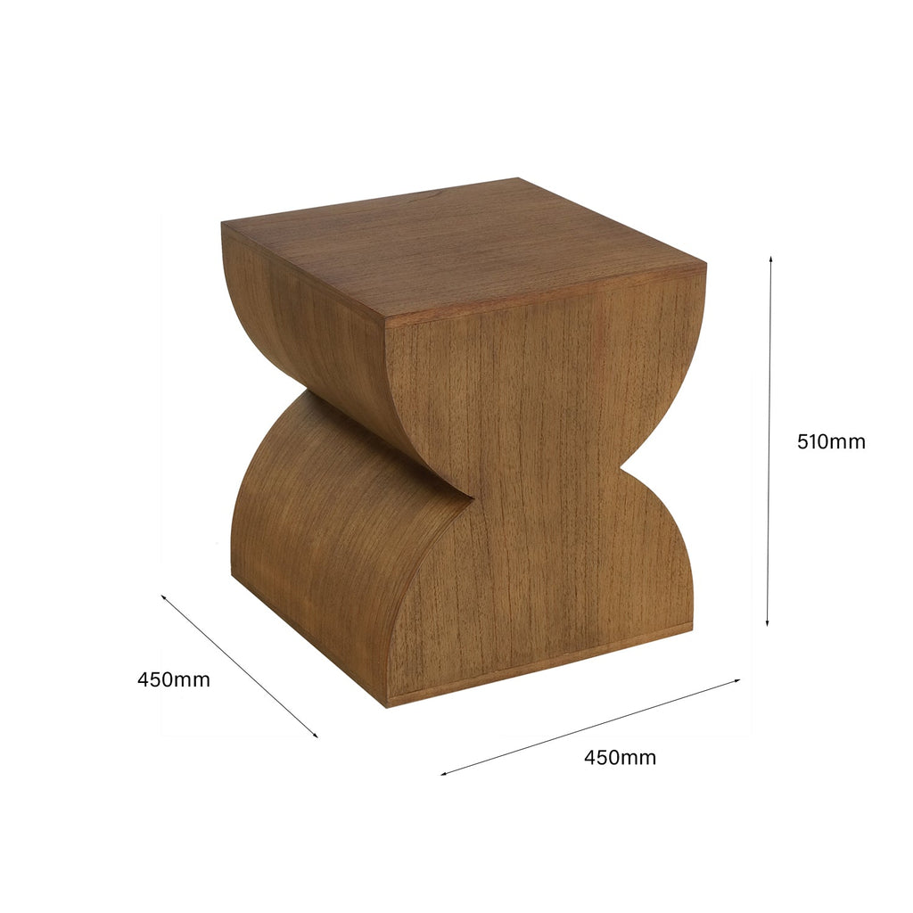 Table d'appoint moderne en bois avec plateau rond compact pour salon
