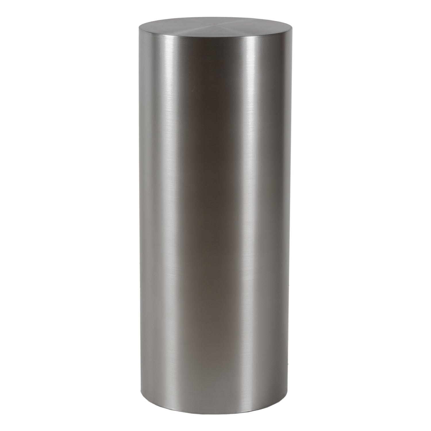 Piédestal moderne en acier brossé avec base de colonne circulaire pour le salon