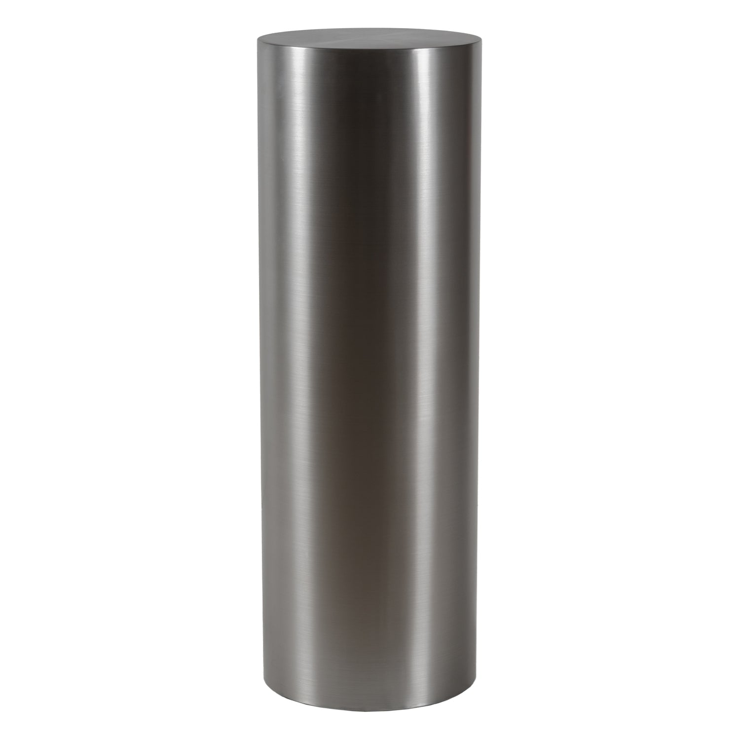 Piédestal moderne en acier brossé avec base de colonne circulaire pour le salon