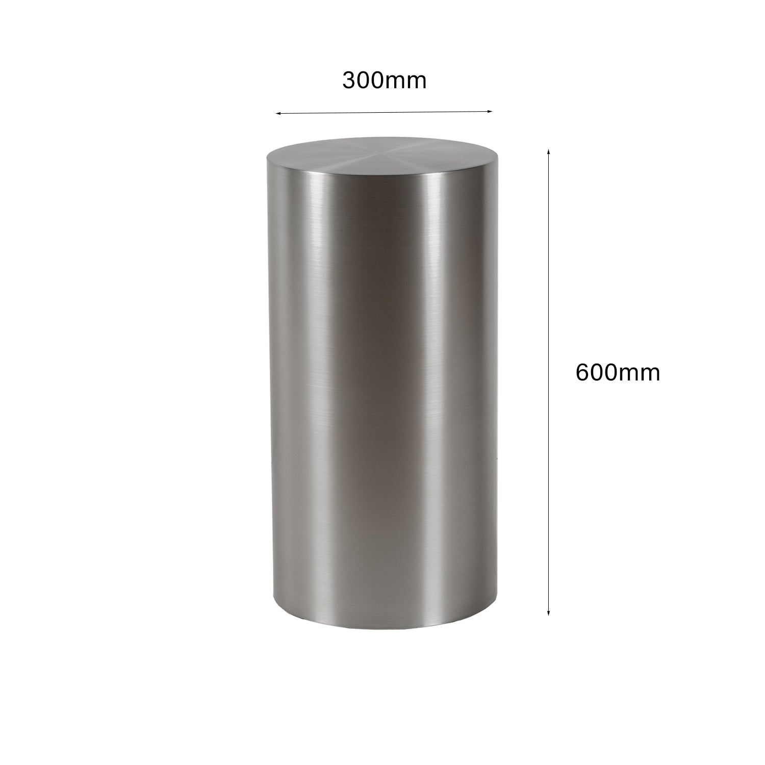 Piédestal moderne en acier brossé avec base de colonne circulaire pour le salon