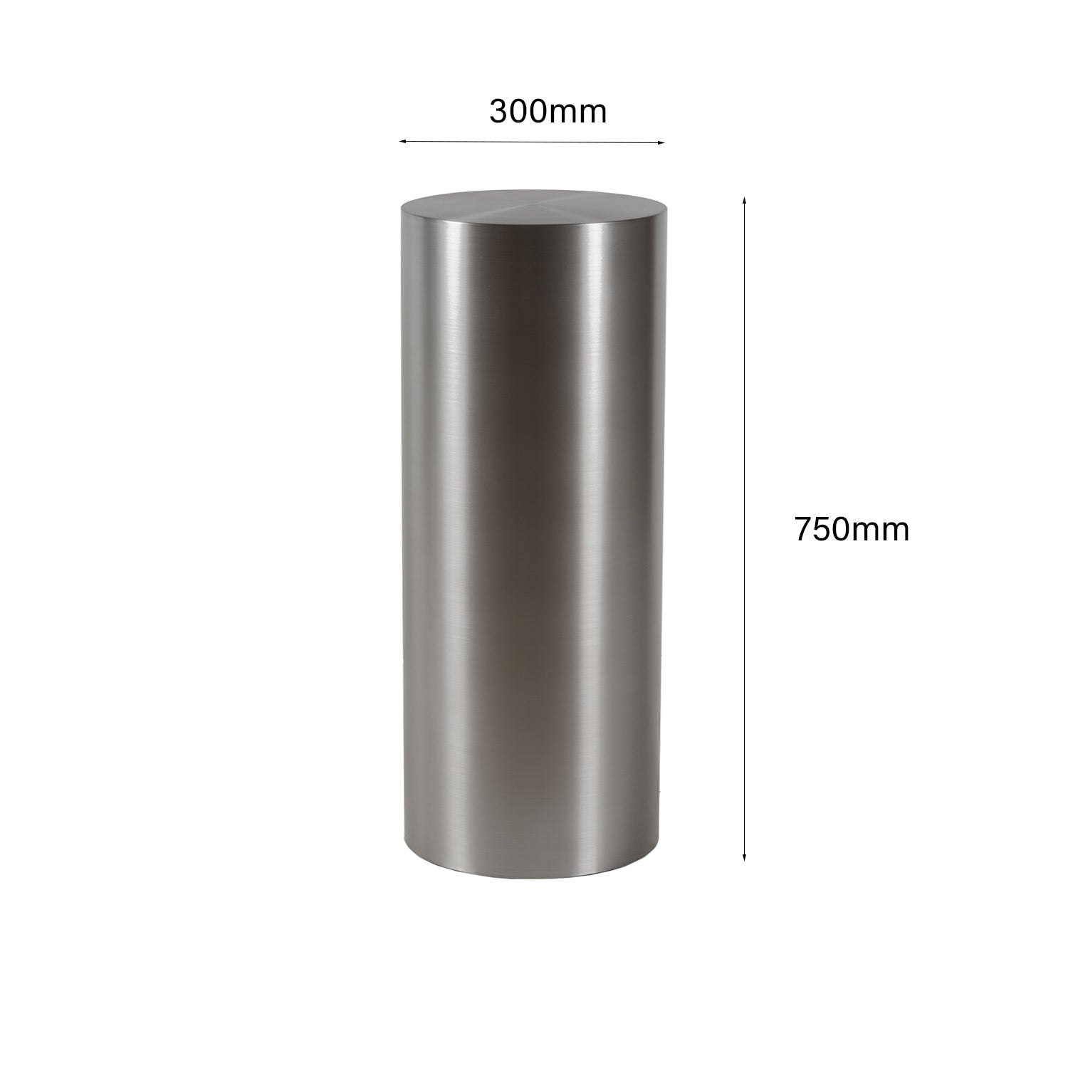 Piédestal moderne en acier brossé avec base de colonne circulaire pour le salon