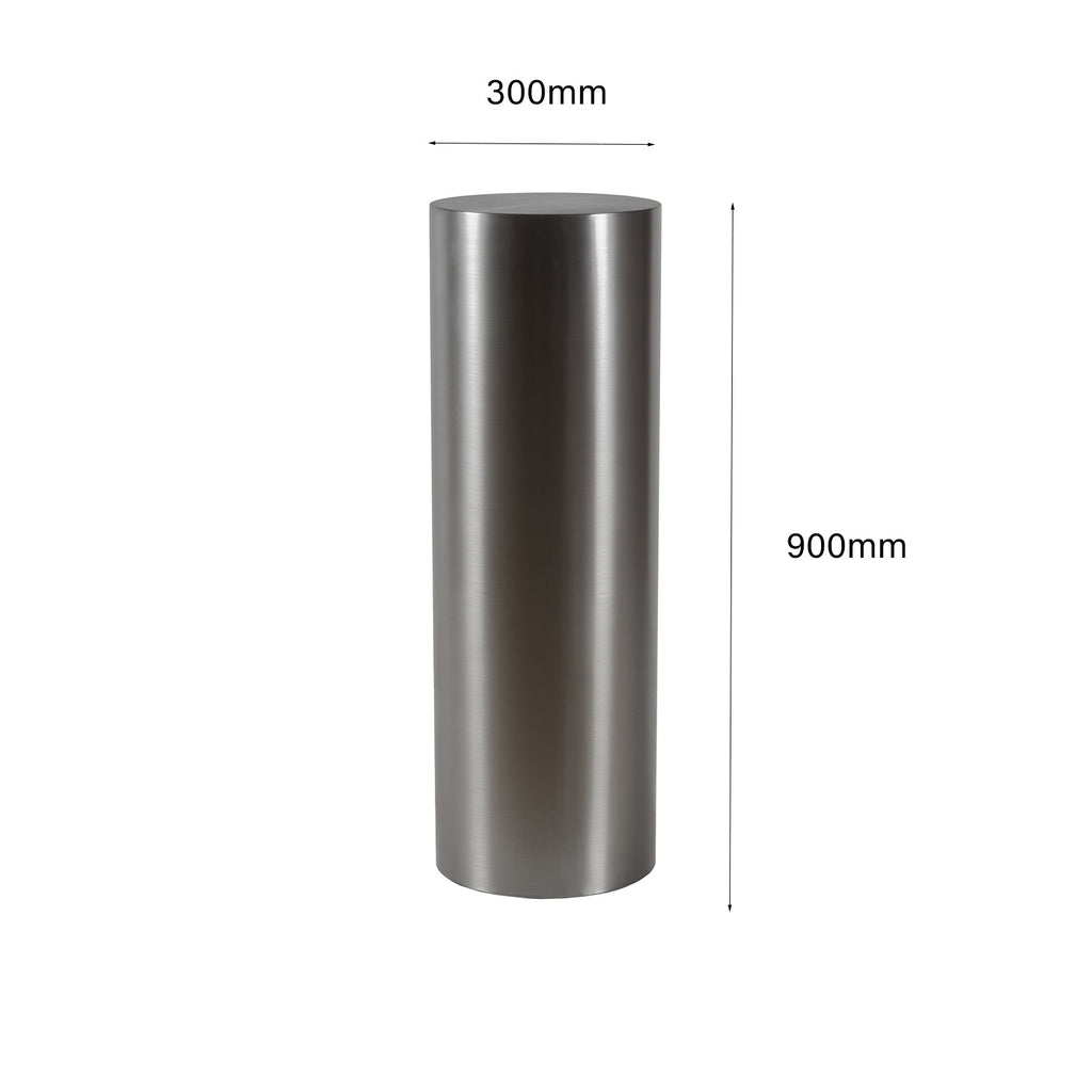 Piédestal moderne en acier brossé avec base de colonne circulaire pour le salon