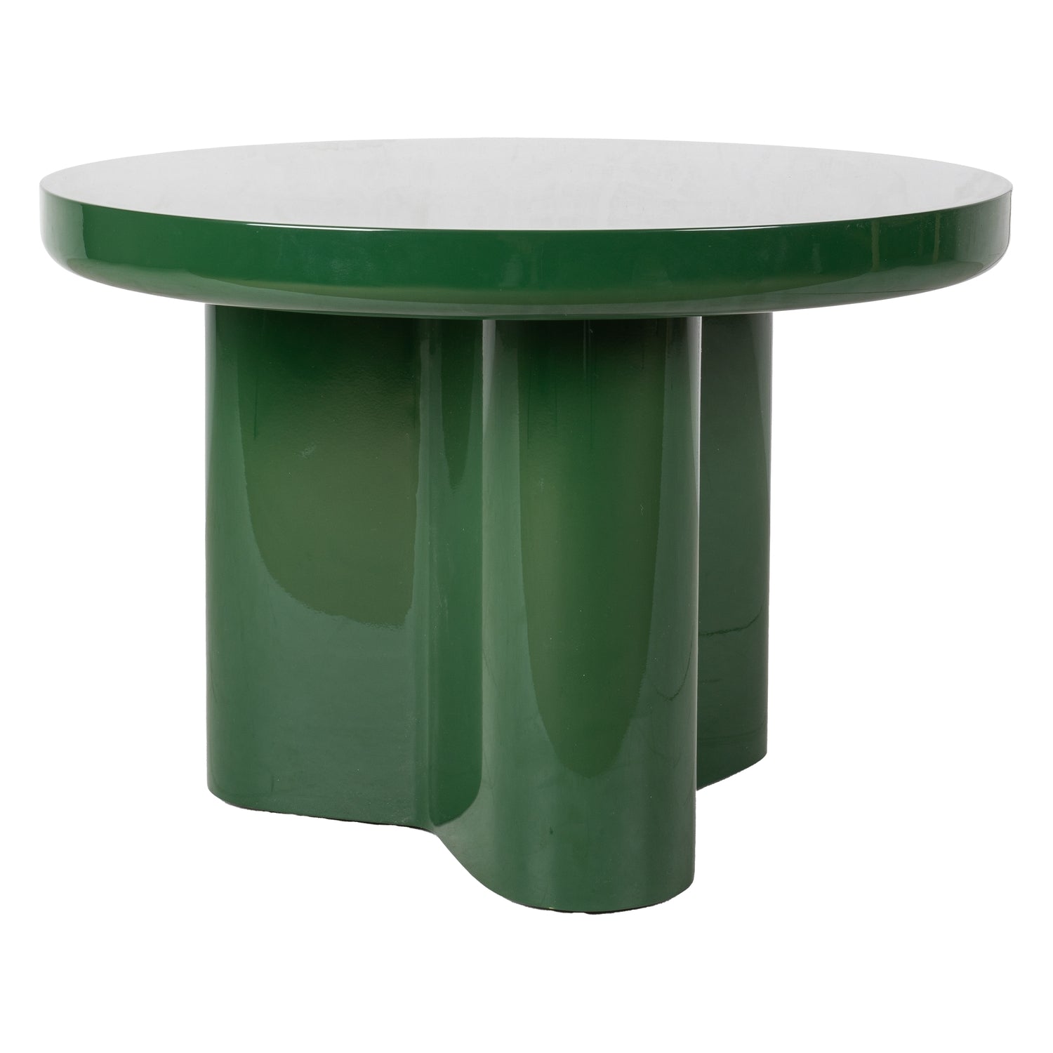Table d'appoint laquée contemporaine avec finition brillante pour salon
