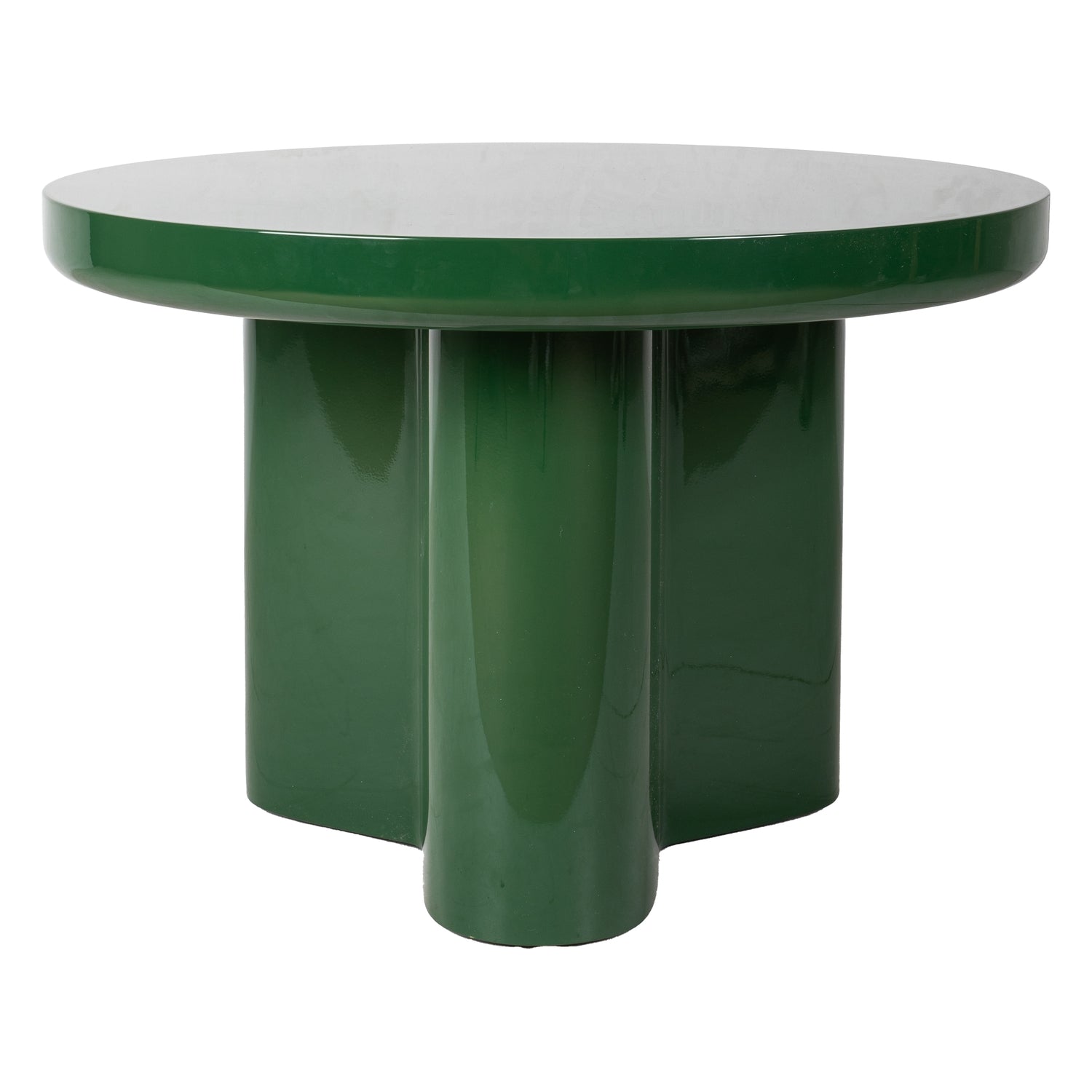 Table d'appoint laquée contemporaine avec finition brillante pour salon