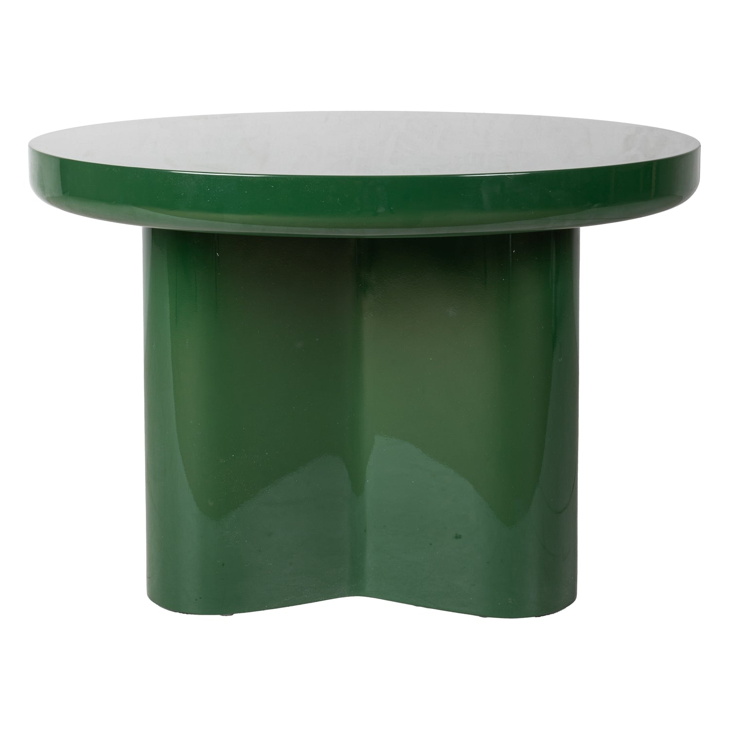 Table d'appoint laquée contemporaine avec finition brillante pour salon
