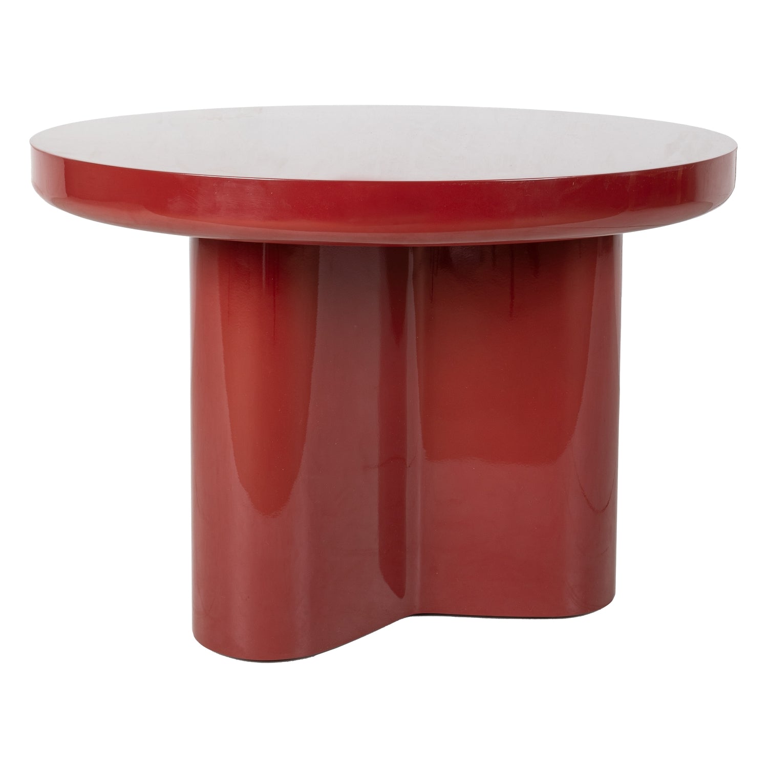 Table d'appoint laquée contemporaine avec finition brillante pour salon