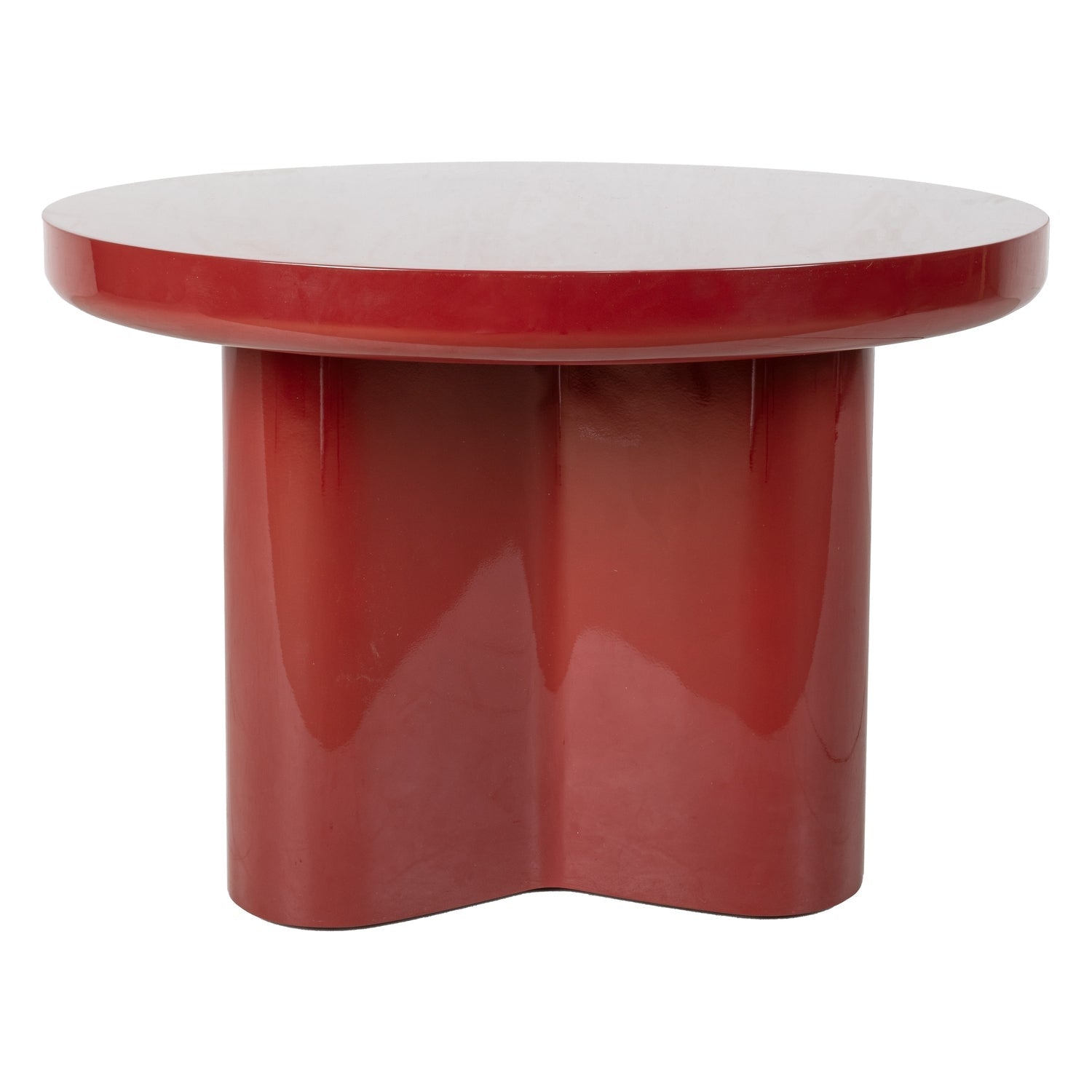 Table d'appoint laquée contemporaine avec finition brillante pour salon