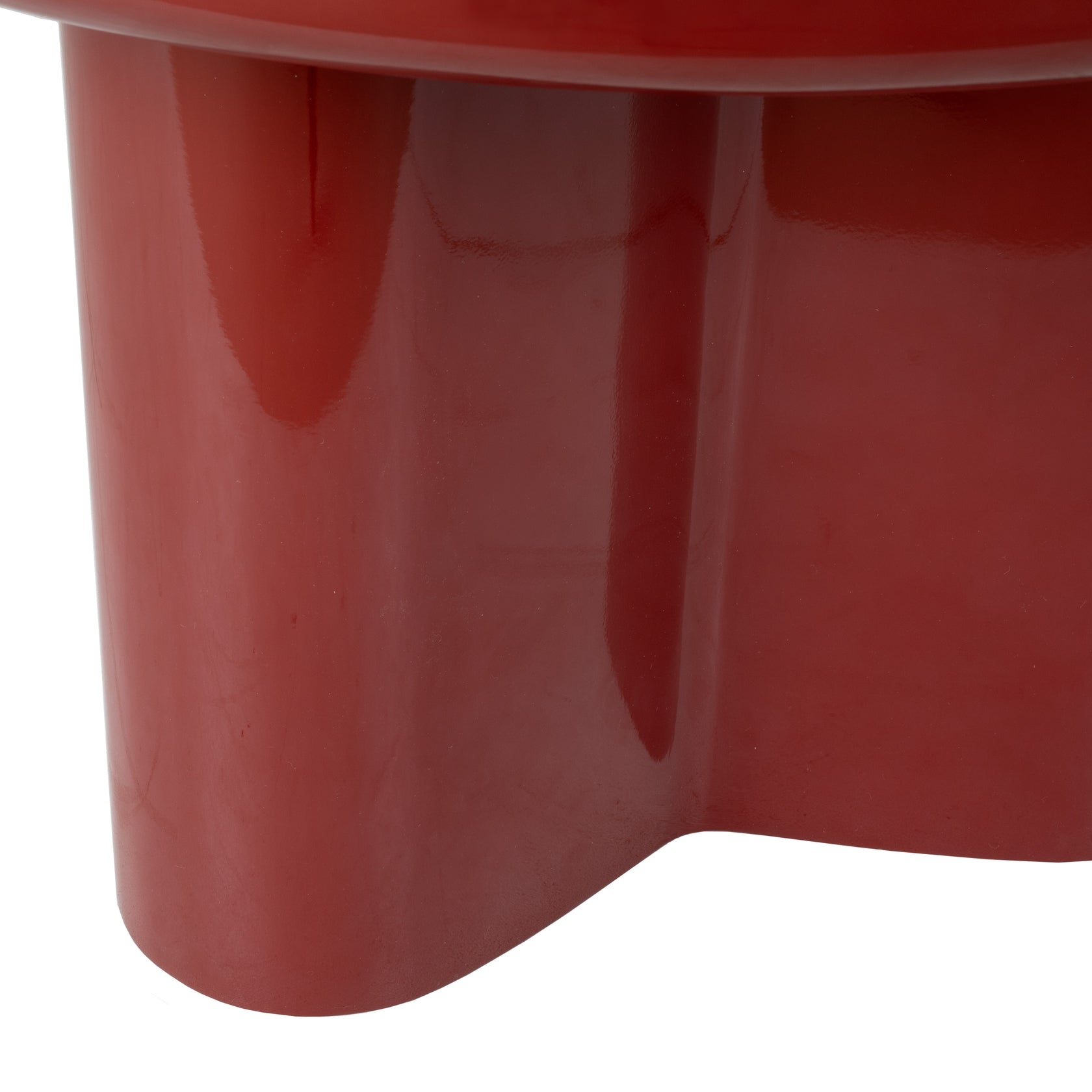 Table d'appoint laquée contemporaine avec finition brillante pour salon