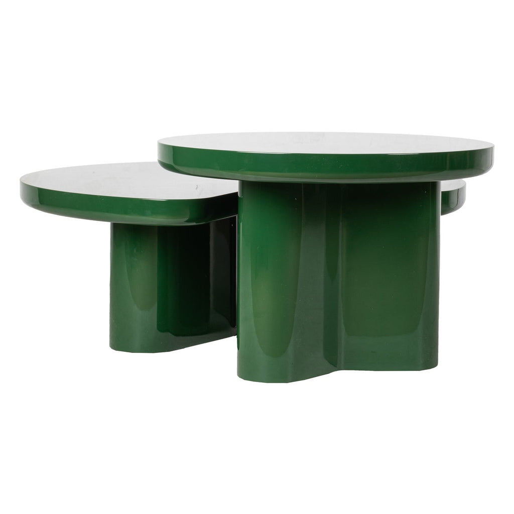Table d'appoint laquée contemporaine avec finition brillante pour salon