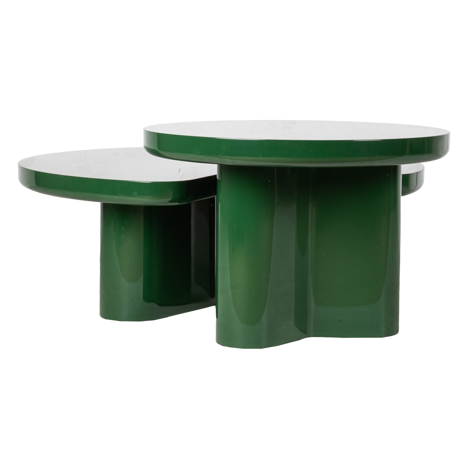Table d'appoint laquée contemporaine avec finition brillante pour salon
