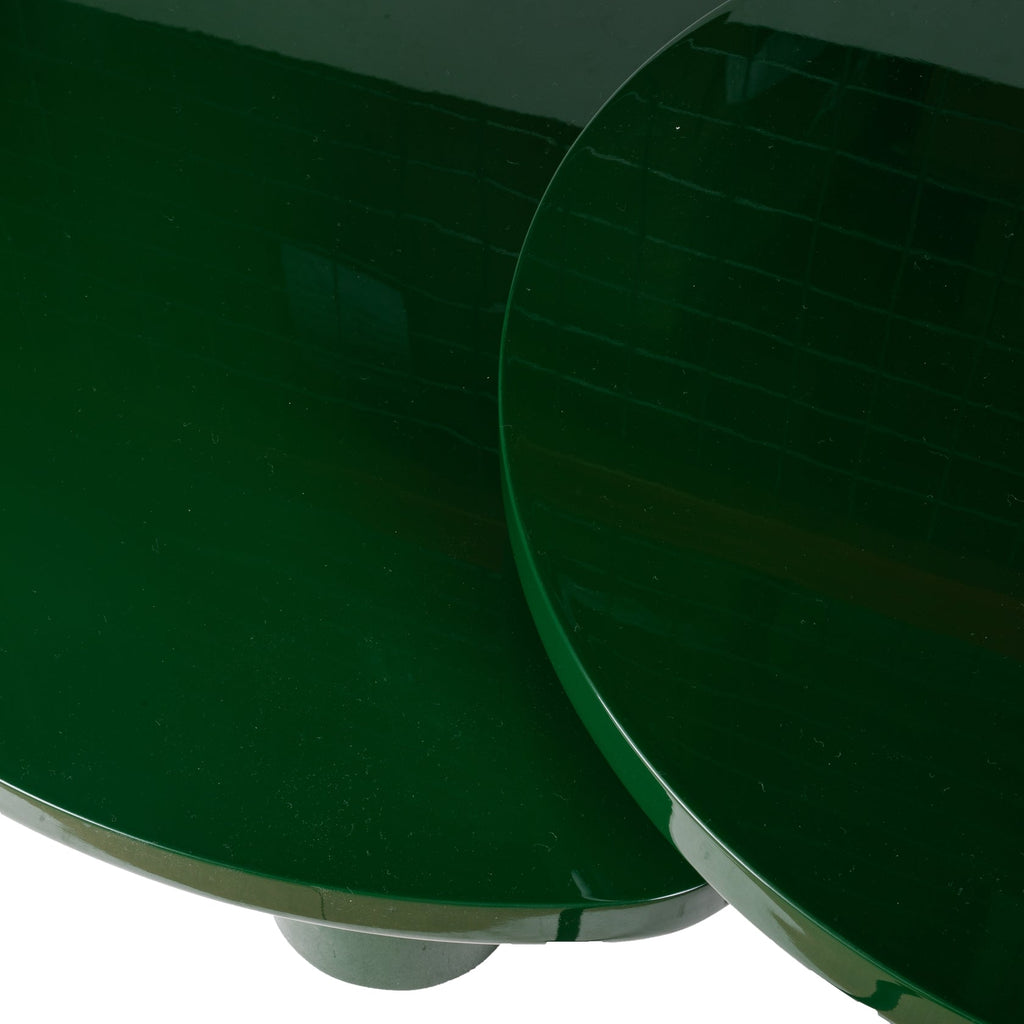 Table d'appoint laquée contemporaine avec finition brillante pour salon