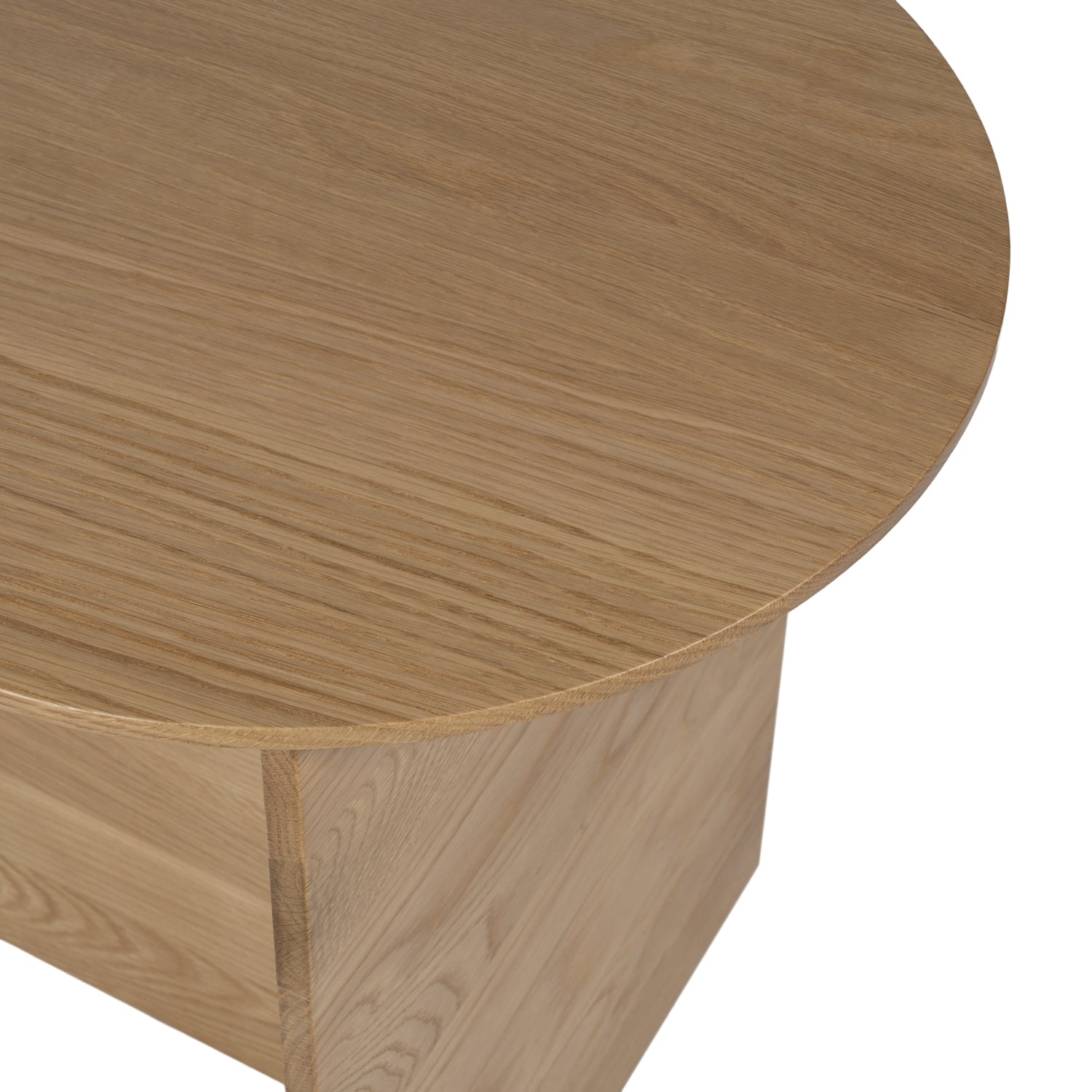 Table d'appoint minimaliste en bois massif avec pied conique en T pour chambre à coucher