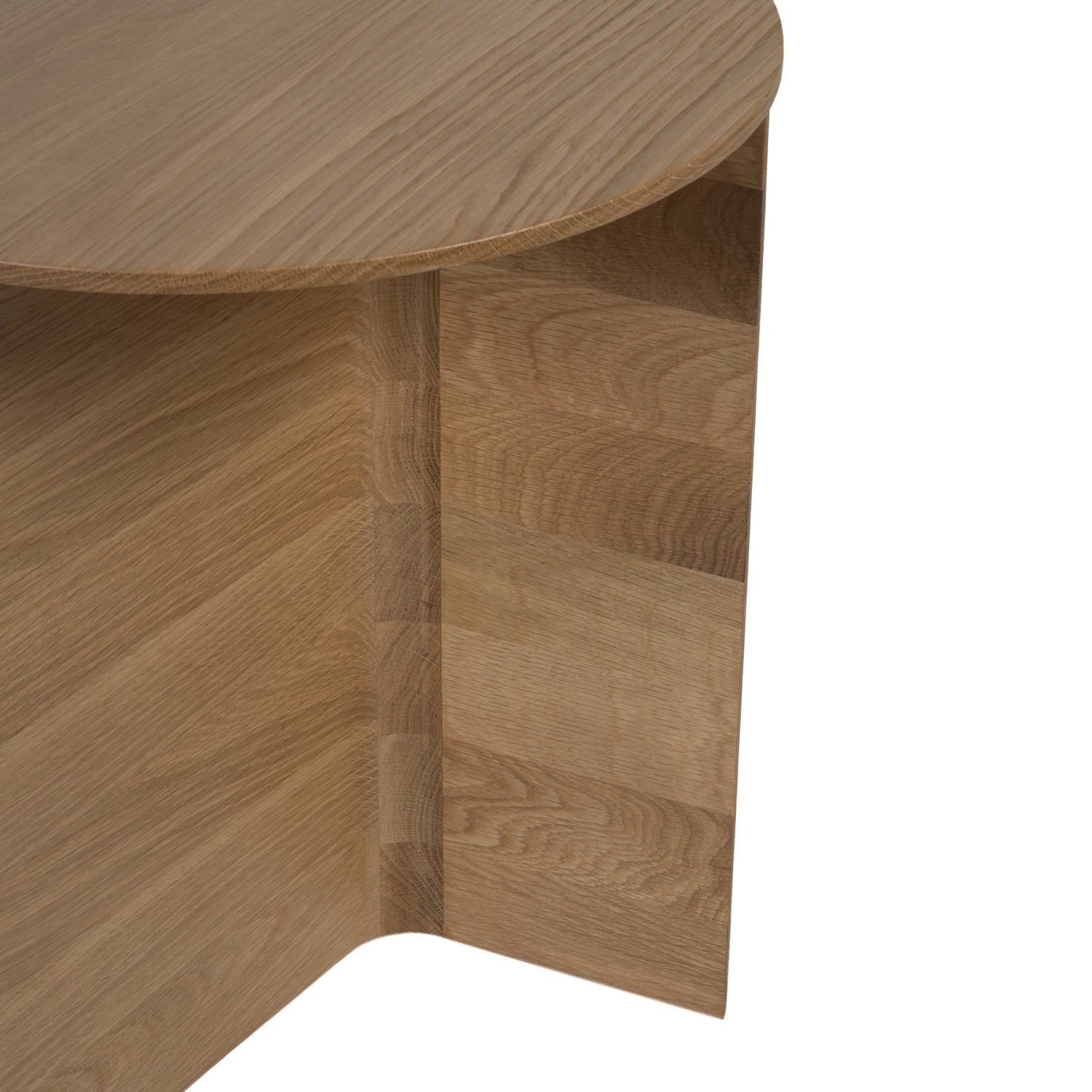 Table d'appoint minimaliste en bois massif avec pied conique en T pour chambre à coucher
