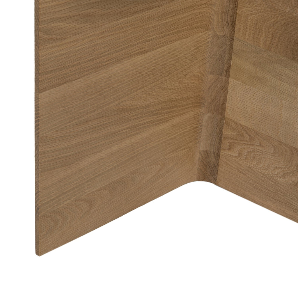 Table d'appoint minimaliste en bois massif avec pied conique en T pour chambre à coucher