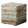 Table d'appoint moderne en marbre mat effet terrain avec fente pour salon