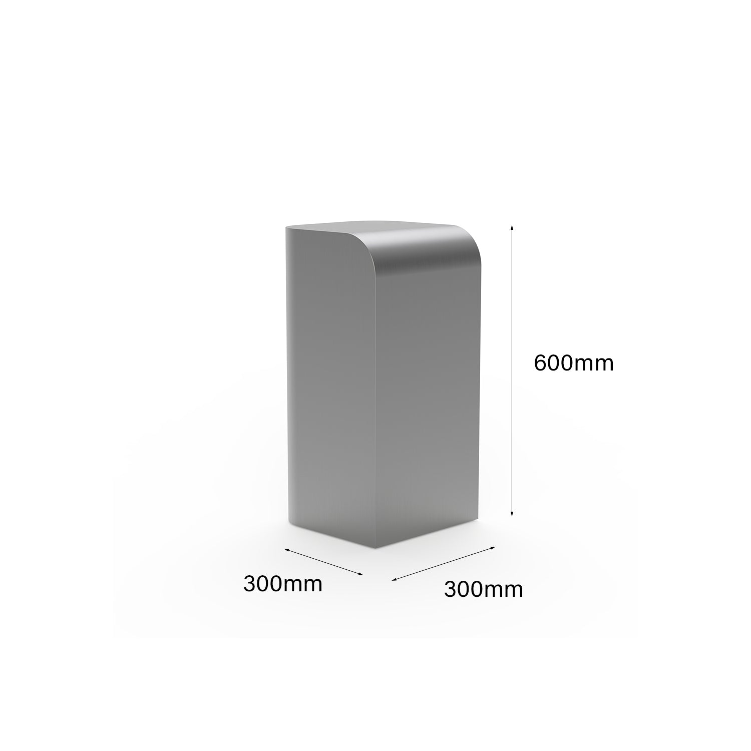 Socle élégant en acier inoxydable avec silhouette incurvée anti-traces de doigts pour salon