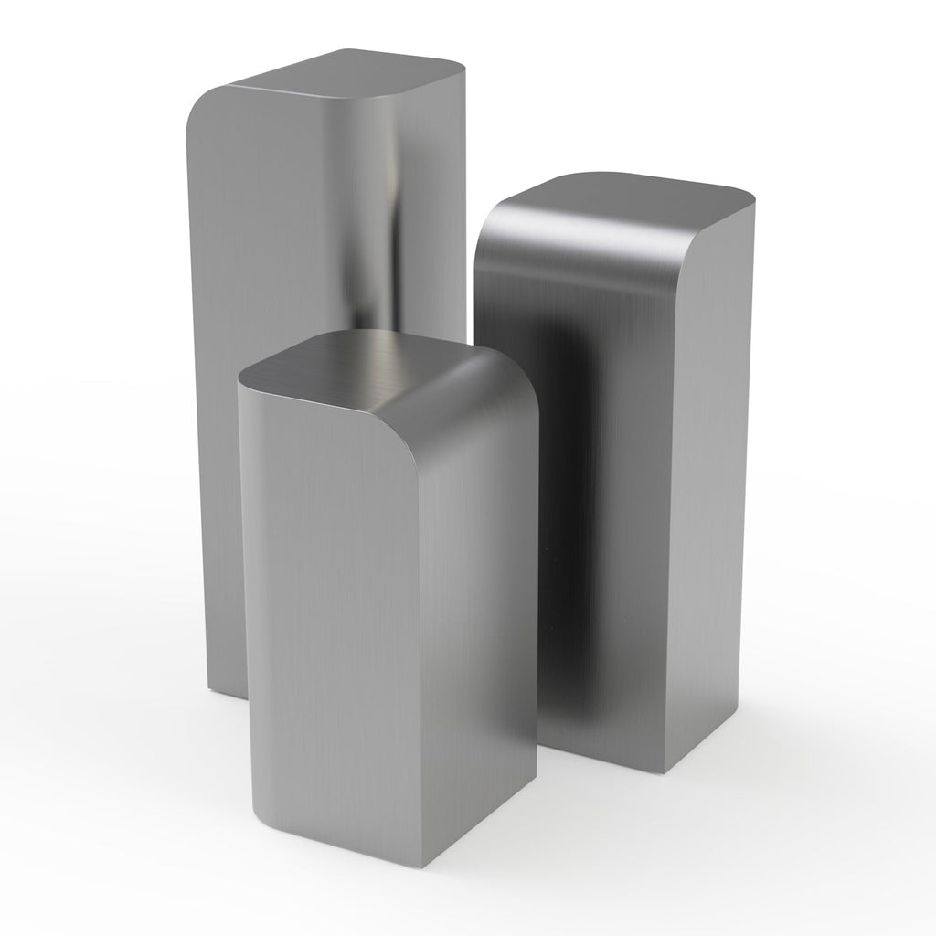 Socle élégant en acier inoxydable avec silhouette incurvée anti-traces de doigts pour salon