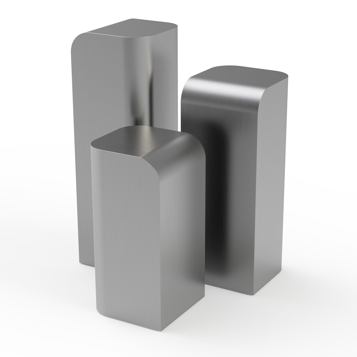 Socle élégant en acier inoxydable avec silhouette incurvée anti-traces de doigts pour salon