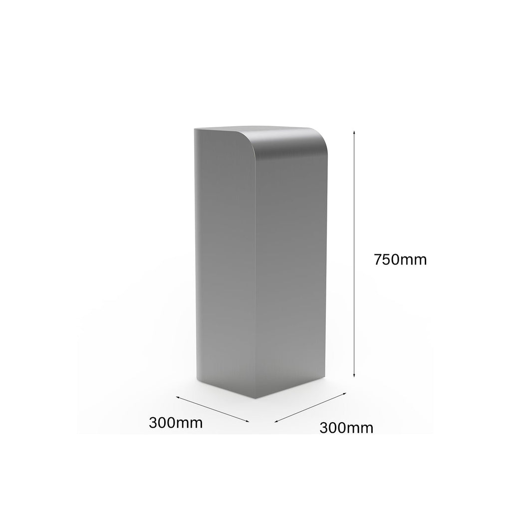 Socle élégant en acier inoxydable avec silhouette incurvée anti-traces de doigts pour salon