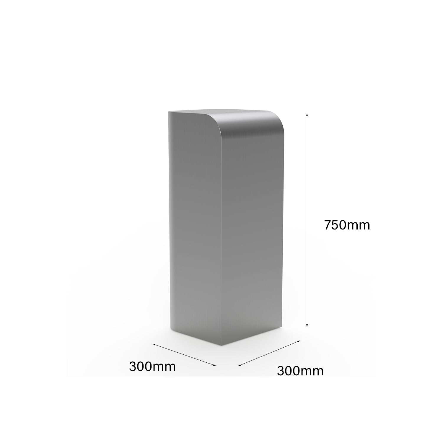 Socle élégant en acier inoxydable avec silhouette incurvée anti-traces de doigts pour salon