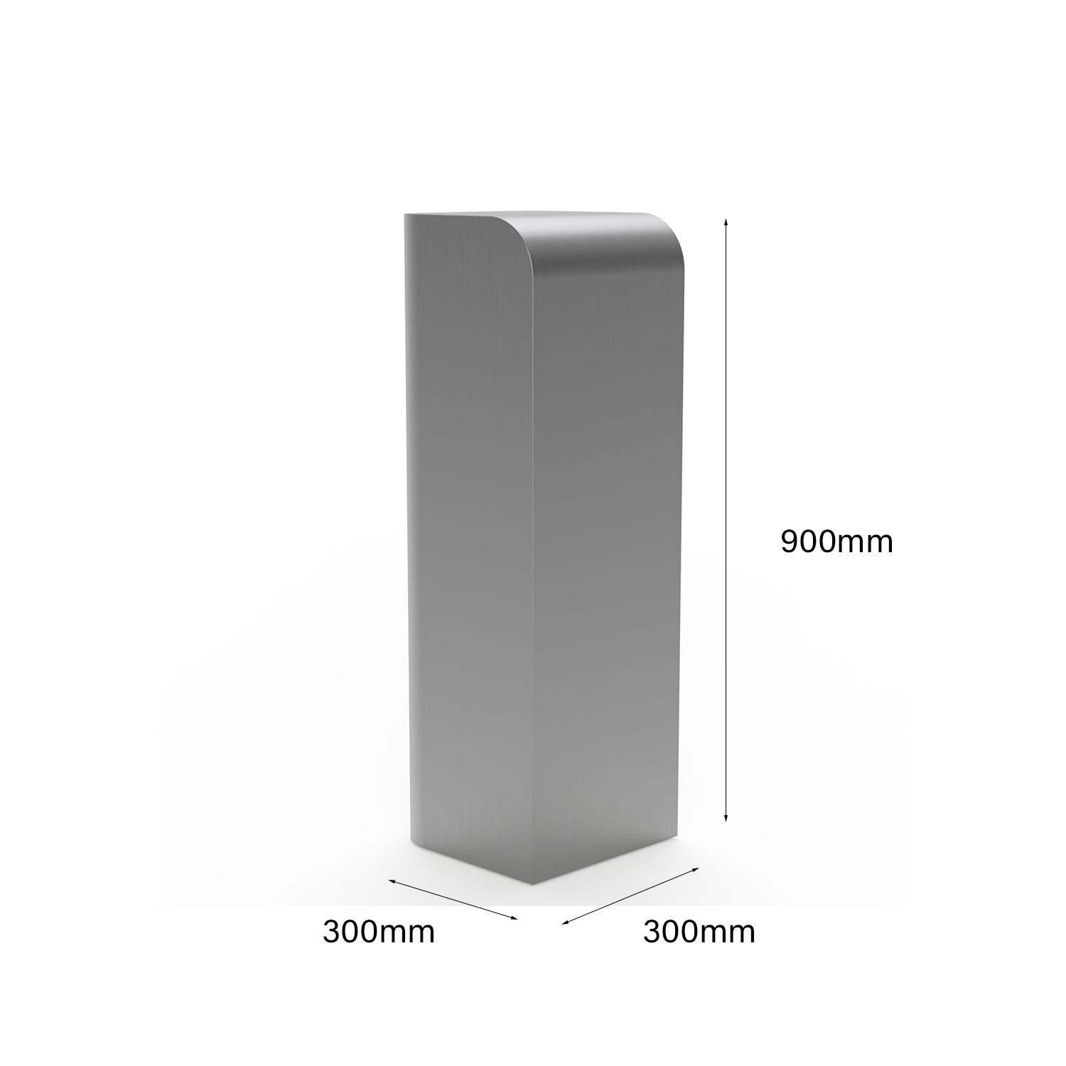 Socle élégant en acier inoxydable avec silhouette incurvée anti-traces de doigts pour salon