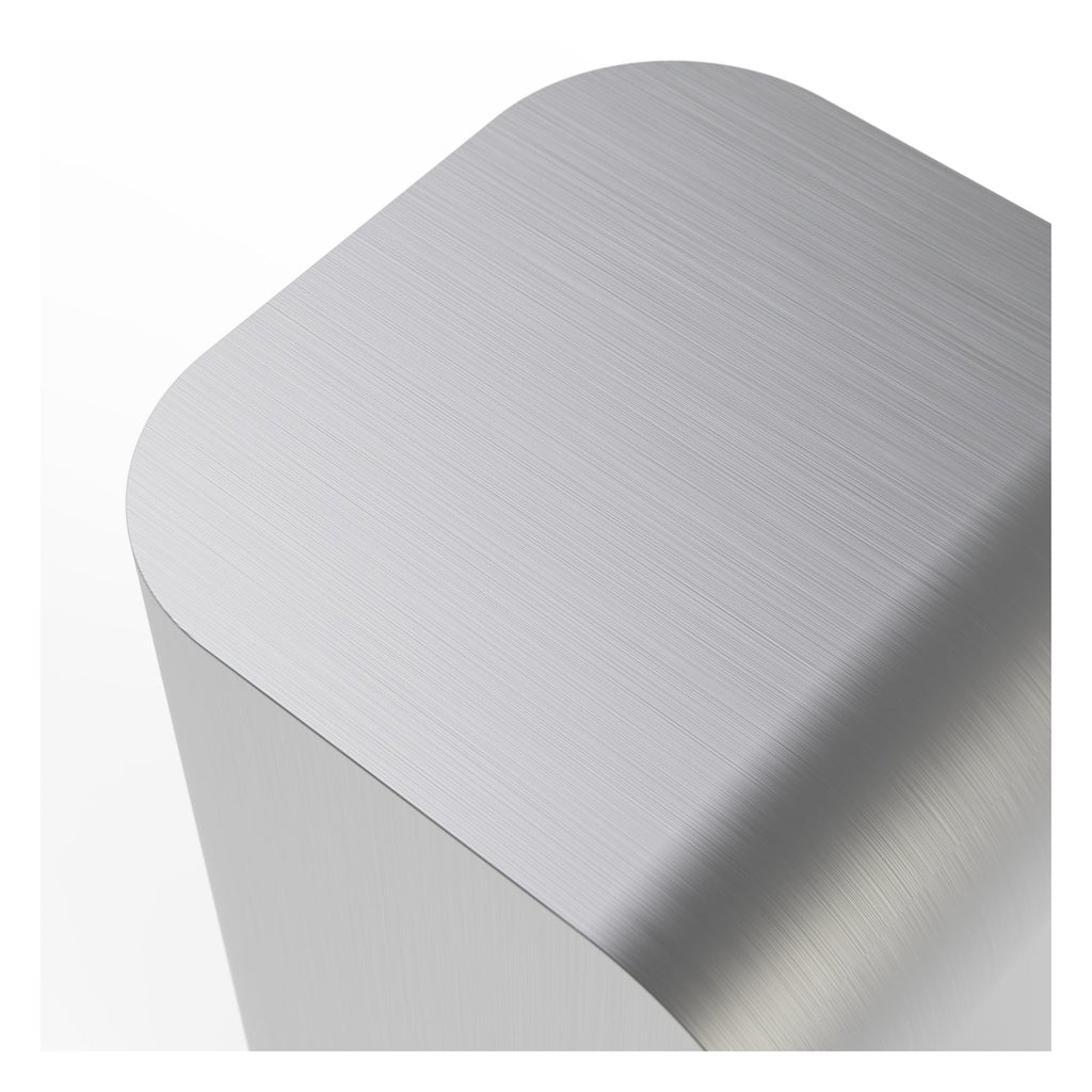 Socle élégant en acier inoxydable avec silhouette incurvée anti-traces de doigts pour salon