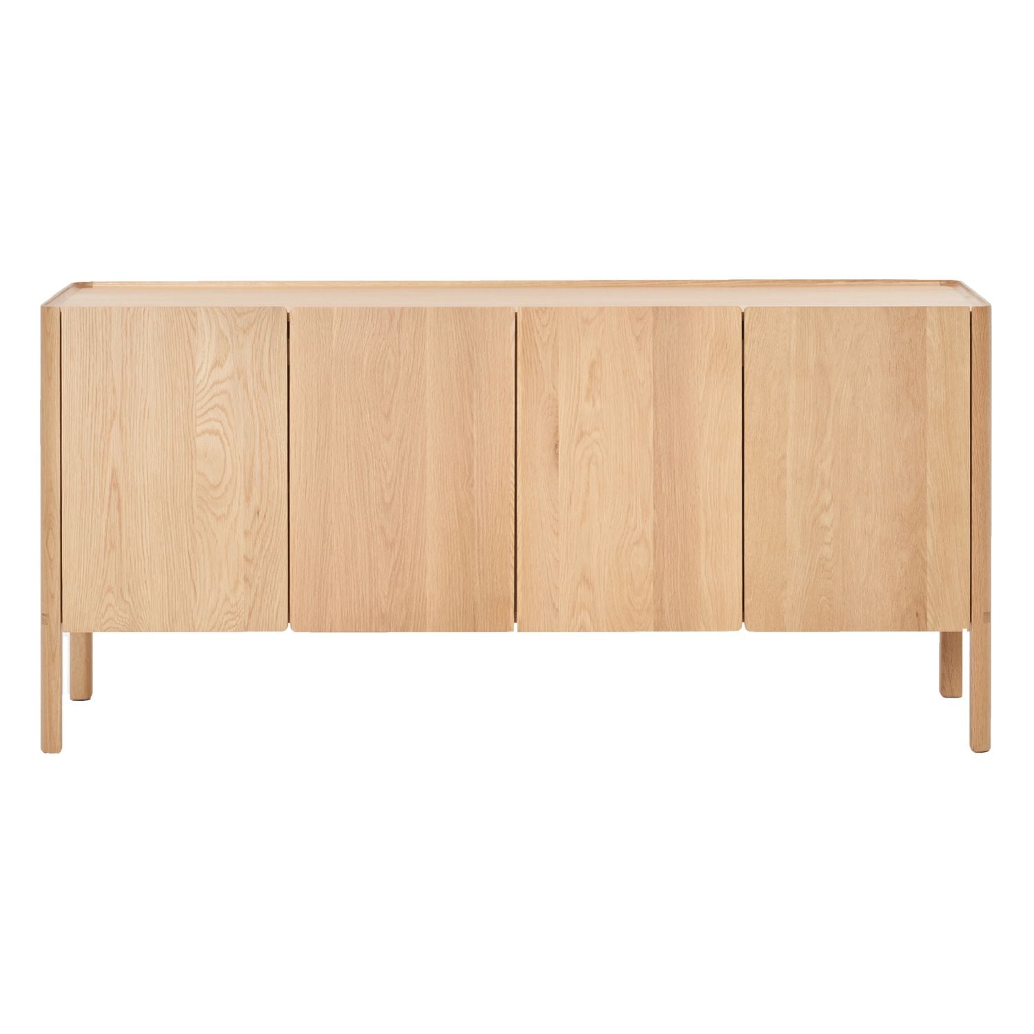 Buffet contemporain à bord festonné avec tiroirs dissimulés et grand espace de rangement pour le salon