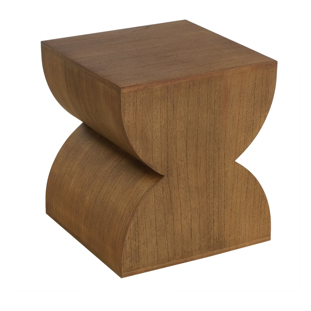 Table d'appoint moderne en bois avec plateau rond compact pour salon