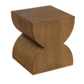 Table d'appoint moderne en bois avec plateau rond compact pour salon