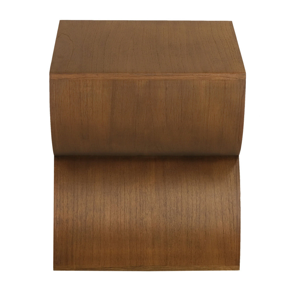 Table d'appoint moderne en bois avec plateau rond compact pour salon
