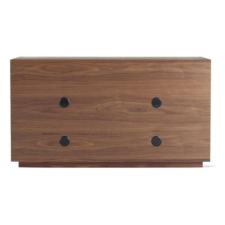 Buffet à lattes en bois d'inspiration naturelle avec 2 portes et étagères réglables pour le salon